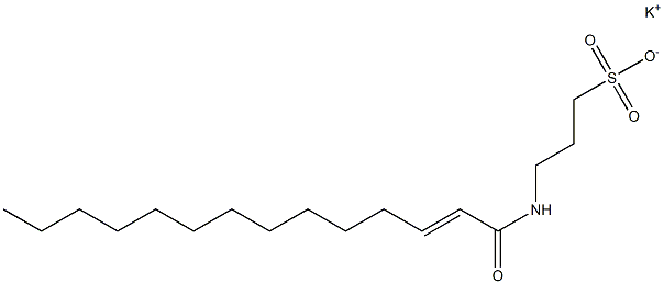 3-(2-Tetradecenoylamino)-1-propanesulfonic acid potassium salt Struktur