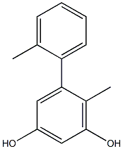 6-Methyl-5-(2-methylphenyl)benzene-1,3-diol Struktur