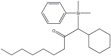 1-(Phenyldimethylsilyl)-1-cyclohexylnonan-2-one Struktur