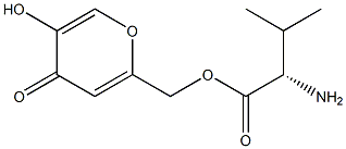 L-Valine [(4-oxo-5-hydroxy-4H-pyran-2-yl)methyl] ester Struktur