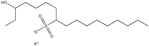 3-Hydroxyheptadecane-8-sulfonic acid potassium salt Struktur