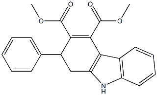 1,2-Dihydro-2-phenyl-9H-carbazole-3,4-dicarboxylic acid dimethyl ester Structure