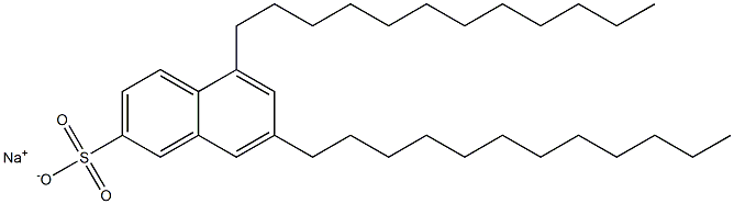 5,7-Didodecyl-2-naphthalenesulfonic acid sodium salt Struktur
