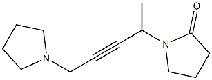 1-[1-Methyl-4-(1-pyrrolidinyl)-2-butynyl]pyrrolidin-2-one Struktur