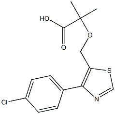 2-[[4-(4-Chlorophenyl)-5-thiazolyl]methoxy]-2-methylpropionic acid Struktur