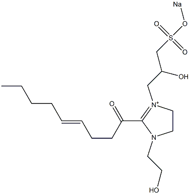1-(2-Hydroxyethyl)-3-[2-hydroxy-3-(sodiooxysulfonyl)propyl]-2-(4-nonenoyl)-2-imidazoline-3-ium Structure