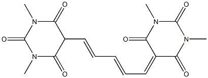 5-[5-[(Hexahydro-1,3-dimethyl-2,4,6-trioxopyrimidin)-5-yl]-2,4-pentadienylidene]-1,3-dimethyl-2,4,6(1H,3H,5H)-pyrimidinetrione Struktur