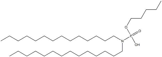 N,N-Ditetradecylamidophosphoric acid hydrogen pentyl ester Struktur