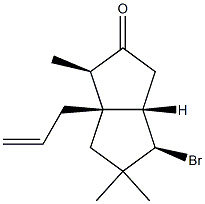 (1R,2R,5S,6R)-6-Bromo-2,7,7-trimethyl-1-(2-propenyl)bicyclo[3.3.0]octan-3-one Struktur