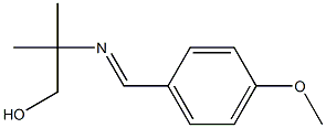 2-(4-Methoxybenzylideneamino)-2-methyl-2-methylethanol Struktur