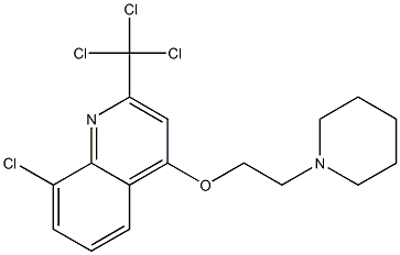 2-Trichloromethyl-4-(2-piperidinoethoxy)-8-chloroquinoline Struktur