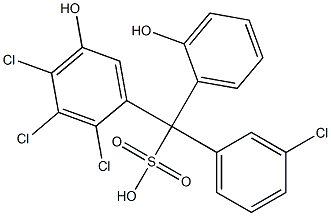 (3-Chlorophenyl)(2,3,4-trichloro-5-hydroxyphenyl)(2-hydroxyphenyl)methanesulfonic acid