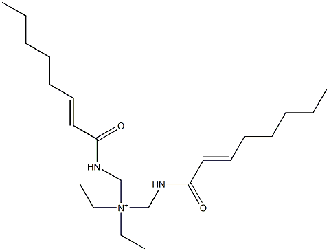 N-Ethyl-N,N-bis[(2-octenoylamino)methyl]ethanaminium Struktur