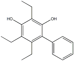 4-Phenyl-2,5,6-triethylbenzene-1,3-diol Struktur