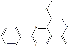 2-Phenyl-4-methoxymethylpyrimidine-5-carboxylic acid methyl ester Struktur