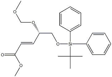 (4S,2E)-5-[(tert-Butyldiphenylsilyl)oxy]-4-(methoxymethoxy)-2-pentenoic acid methyl ester Struktur