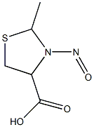 2-Methyl-3-nitrosothiazolidine-4-carboxylic acid Struktur