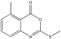 2-Methylthio-5-methyl-4H-3,1-benzoxazin-4-one Struktur