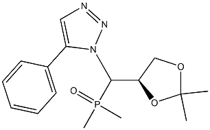 [(R)-(2,2-Dimethyl-1,3-dioxolan-4-yl)(5-phenyl-1H-1,2,3-triazol-1-yl)methyl]dimethylphosphine oxide Struktur