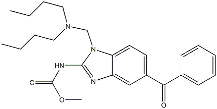 N-[5-Benzoyl-1-dibutylaminomethyl-1H-benzimidazol-2-yl]carbamic acid methyl ester Struktur