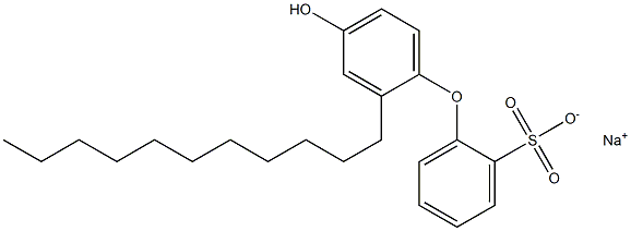 4'-Hydroxy-2'-undecyl[oxybisbenzene]-2-sulfonic acid sodium salt Struktur