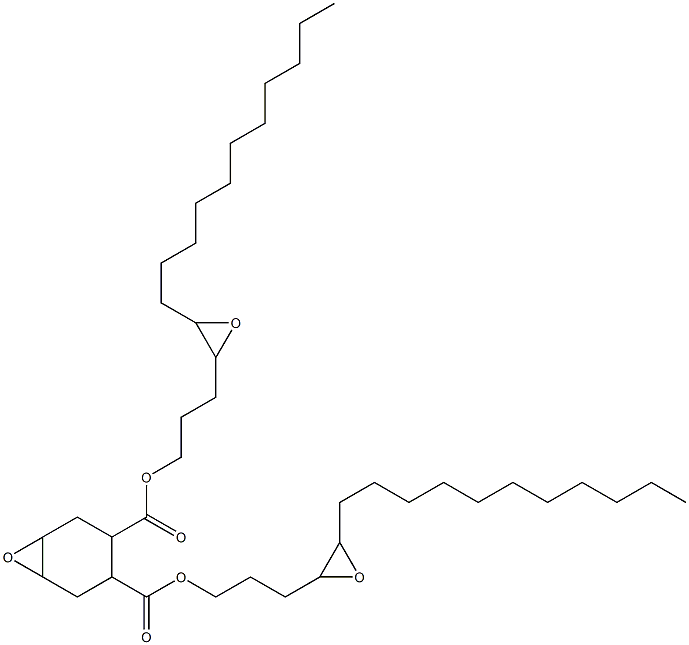7-Oxabicyclo[4.1.0]heptane-3,4-dicarboxylic acid bis(4,5-epoxyhexadecan-1-yl) ester Struktur