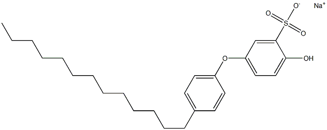 4-Hydroxy-4'-tridecyl[oxybisbenzene]-3-sulfonic acid sodium salt Struktur