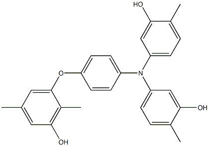 N,N-Bis(3-hydroxy-4-methylphenyl)-4-(3-hydroxy-2,5-dimethylphenoxy)benzenamine Struktur