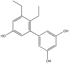 5',6'-Diethyl-1,1'-biphenyl-3,3',5-triol Struktur