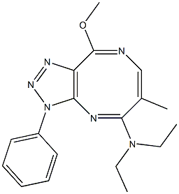 5-Diethylamino-6-methyl-9-methoxy-3-phenyl-3H-1,2,3-triazolo[4,5-b][1,5]diazocine Struktur