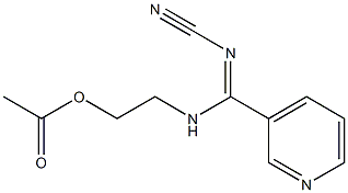 N'-Cyano-N-[2-(acetyloxy)ethyl]-3-pyridinecarboxamidine Struktur