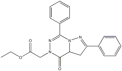 3,3a,4,5-Tetrahydro-4-oxo-2,7-diphenylpyrazolo[1,5-d][1,2,4]triazine-5-acetic acid ethyl ester Structure