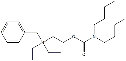 N-[2-(Dibutylcarbamyloxy)ethyl]-N,N-diethylbenzenemethanaminium Struktur