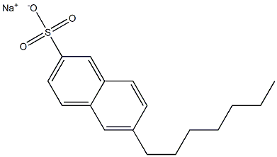 6-Heptyl-2-naphthalenesulfonic acid sodium salt Struktur