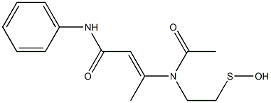 3-[N-Acetyl-N-(2-sulfenoethyl)amino]-N-phenylisocrotonamide Struktur