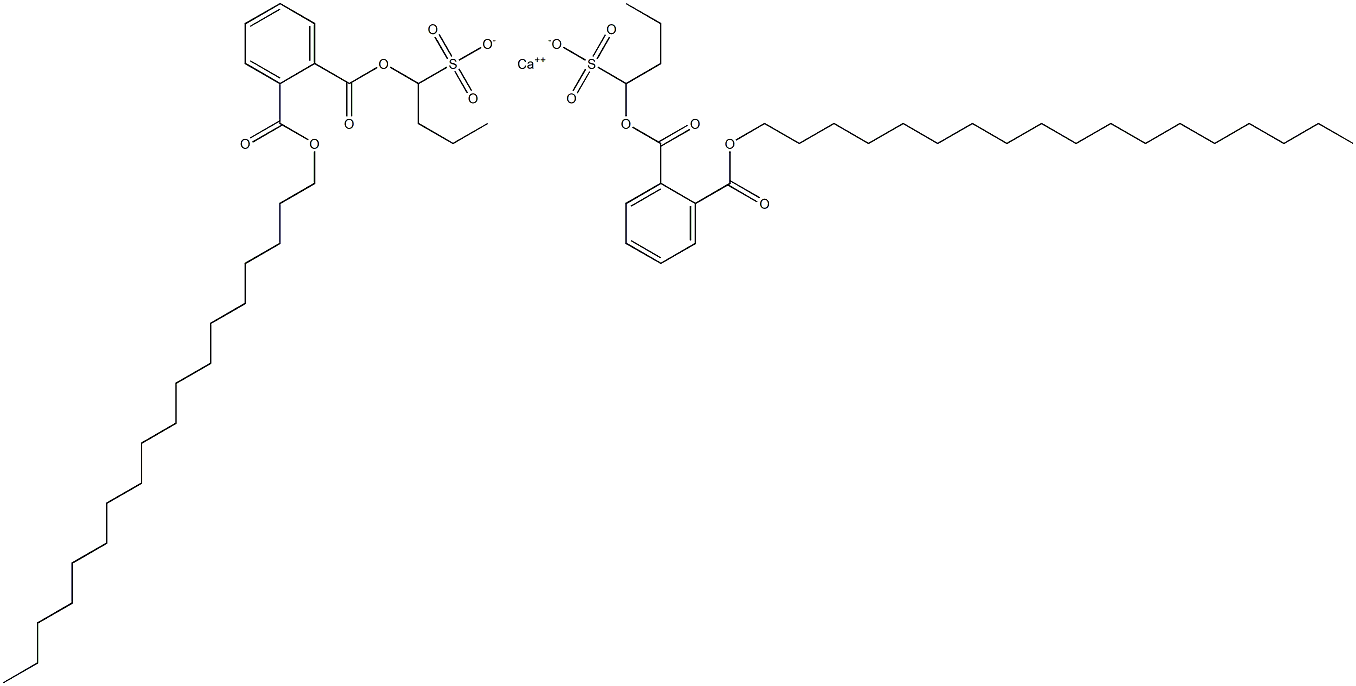 Bis[1-[(2-octadecyloxycarbonylphenyl)carbonyloxy]butane-1-sulfonic acid]calcium salt Structure