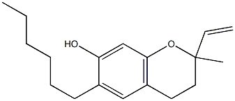 2-Ethenyl-6-hexyl-2-methylchroman-7-ol Structure