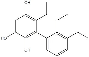 5-Ethyl-6-(2,3-diethylphenyl)benzene-1,2,4-triol Struktur