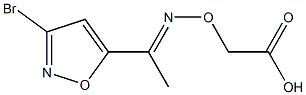 [[(E)-1-(3-Bromoisoxazol-5-yl)ethylidene]aminooxy]acetic acid Struktur