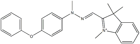 1,3,3-Trimethyl-2-[[2-methyl-2-(4-phenoxyphenyl)hydrazono]methyl]-3H-indolium Struktur