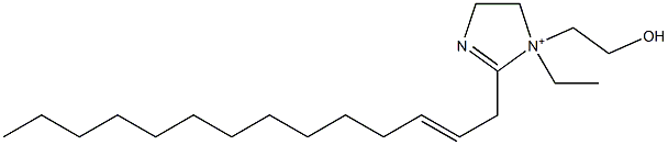 1-Ethyl-1-(2-hydroxyethyl)-2-(2-tetradecenyl)-2-imidazoline-1-ium Struktur