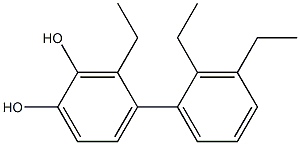 3-Ethyl-4-(2,3-diethylphenyl)benzene-1,2-diol Struktur