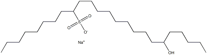 19-Hydroxytetracosane-9-sulfonic acid sodium salt Struktur