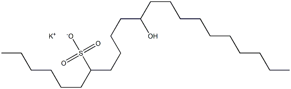 12-Hydroxydocosane-7-sulfonic acid potassium salt Struktur