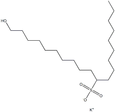20-Hydroxyicosane-10-sulfonic acid potassium salt Struktur