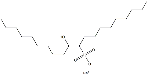 11-Hydroxyicosane-10-sulfonic acid sodium salt Struktur