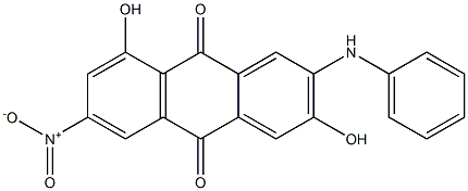 2-Anilino-3,8-dihydroxy-6-nitroanthraquinone Struktur