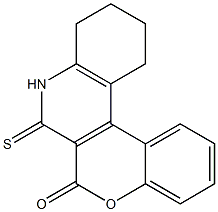 7,8,9,10,11,12-Hexahydro-7-thioxo-6H-[1]benzopyrano[3,4-c]quinolin-6-one Struktur