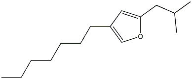 3-Heptyl-5-isobutylfuran Struktur