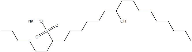 14-Hydroxytricosane-7-sulfonic acid sodium salt Struktur